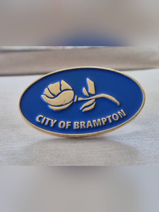 Accessories - City of Brampton Blue & Gold Enamel Lapel Pin